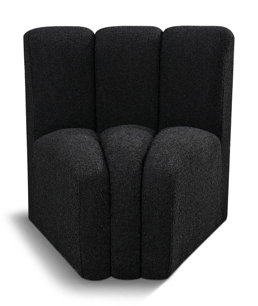 Arc - Boucle Fabric Curved Corner Chair