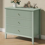 Fluted 3 Drawer Dresser with Painted Surface