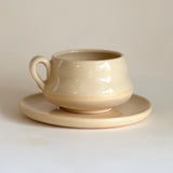 Handmade Ceramic Espresso Cup & Saucer 2oz Set