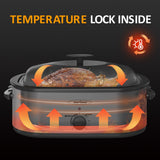 Electric Roaster Oven, 18 Qt Stainless Steel Turkey Roaster