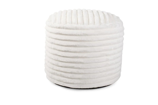 Pouf Tall Shar Pei White
