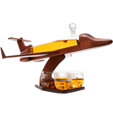 Jet Airplane Wine & Whiskey Decanter 1000ml Set with 4