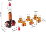 Decanter Set with Glasses, Decanter -17oz-, Shot Glasses -3oz