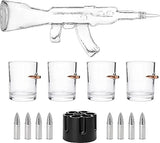 Whiskey Decanter Flag Set - 1000ml AK47 Rifle Gun