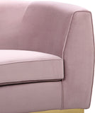 Julian Velvet Chair - Luxurious Curved Design with Gold Stainless Steel Base for Modern Elegance