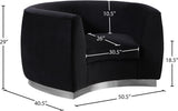 Julian Velvet Chair - Luxurious Curved Design with Gold Stainless Steel Base for Modern Elegance