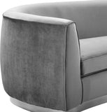 Julian Velvet Chair - Luxurious Curved Design with Gold Stainless Steel Base for Modern Elegance