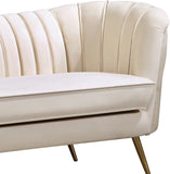 Margo Luxurious Contemporary Sofa with Gold Legs, Curved Back Design for Modern Home Elegance