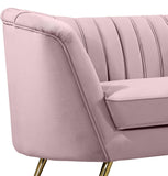 Margo Luxurious Contemporary Sofa with Gold Legs, Curved Back Design for Modern Home Elegance