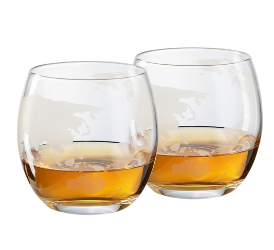Whiskey & Wine Decanter Globe World Set - 850ml