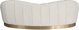 Shelly Contemporary Sofa with Unique Shell Shape and Gold Stainless Steel Base for Modern Spaces