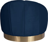 Shelly Velvet Contemporary Chair - Elegant Shell Design with Brushed Gold Base for Modern Spaces