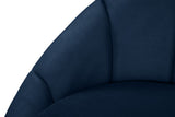 Shelly Velvet Contemporary Chair - Elegant Shell Design with Brushed Gold Base for Modern Spaces