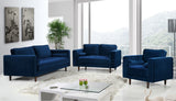 Emily Contemporary Chair with Plush Cushions, Wooden Legs, and Stylish Roll Pillows for Comfort