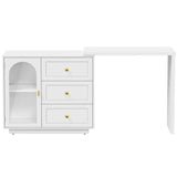 Wholesale 59” Large Extendable Makeup Vanity Desk, Corner Vanity Table