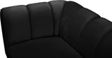 Beaumont Velvet Sofa - Luxurious Black Upholstery with Gold-Tipped Legs & Deep Tufted Comfort Design