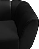 Beaumont Velvet Sofa - Luxurious Black Upholstery with Gold-Tipped Legs & Deep Tufted Comfort Design