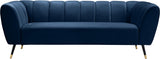 Beaumont Velvet Sofa - Luxurious Black Upholstery with Gold-Tipped Legs & Deep Tufted Comfort Design