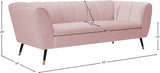 Beaumont Velvet Sofa - Luxurious Black Upholstery with Gold-Tipped Legs & Deep Tufted Comfort Design