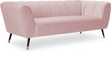 Beaumont Velvet Sofa - Luxurious Black Upholstery with Gold-Tipped Legs & Deep Tufted Comfort Design