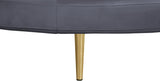 Circlet Velvet Round Sofa Settee with Gold Iron Legs - Elegant Contemporary Design for Your Home