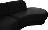Rosa Velvet Three-Piece Sectional Sofa – Stylish Comfort for Modern Living Rooms and Spaces