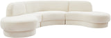 Rosa Velvet Three-Piece Sectional Sofa – Stylish Comfort for Modern Living Rooms and Spaces