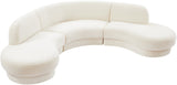 Rosa Velvet Three-Piece Sectional Sofa – Stylish Comfort for Modern Living Rooms and Spaces