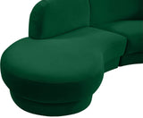 Rosa Velvet Three-Piece Sectional Sofa – Stylish Comfort for Modern Living Rooms and Spaces
