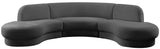 Rosa Velvet Three-Piece Sectional Sofa – Stylish Comfort for Modern Living Rooms and Spaces