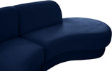 Rosa Velvet Three-Piece Sectional Sofa – Stylish Comfort for Modern Living Rooms and Spaces