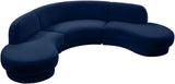 Rosa Velvet Three-Piece Sectional Sofa – Stylish Comfort for Modern Living Rooms and Spaces