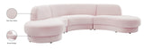 Rosa Velvet Three-Piece Sectional Sofa – Stylish Comfort for Modern Living Rooms and Spaces