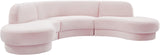 Rosa Velvet Three-Piece Sectional Sofa – Stylish Comfort for Modern Living Rooms and Spaces