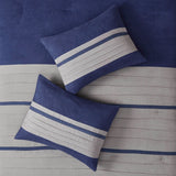 Vera Microsuede 7-Piece Comforter Set, Blue