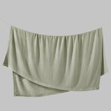 All-Season Egyptian Cotton Woven Bedding Blanket, Sage Green