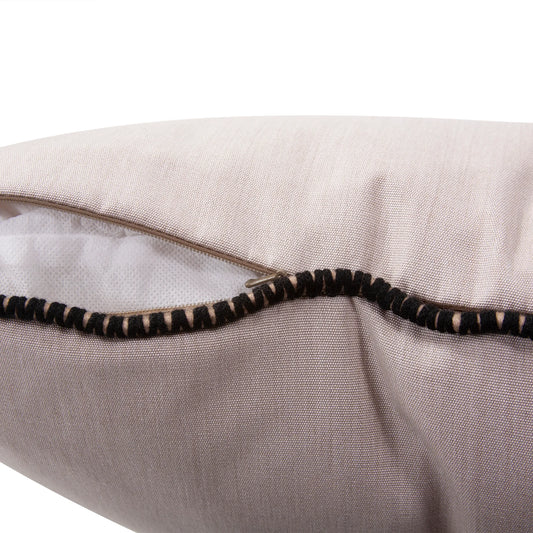 20 x 20 Outdoor Pillow with Dec Cord- Seascape Sand- Down Alternative Insert