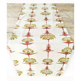 Tropical Garden Table Runner - Crimson and Chartreuse