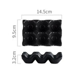 Ceramic 6 Grid Egg Holder Tray Organizer