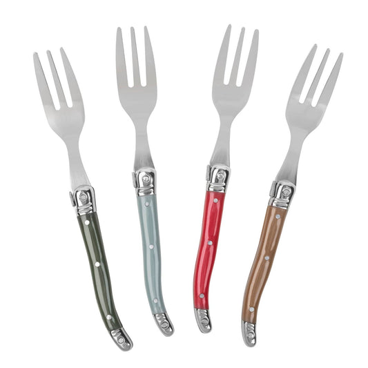 French Home Set of 4 Cake Forks - Holly Berry