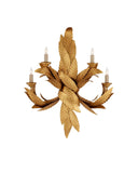 Apollo Gold Twisted Leaf Wall Sconce