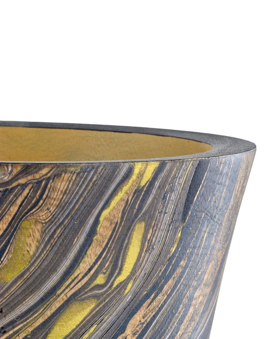 Brown Marbleized Tall Vase