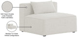 Cube Modular Armless Chair in Soft Cream - Stylish, Versatile Seating for Custom Configurations
