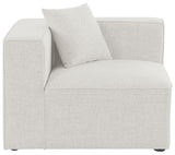 Cube Modular Corner Chair in Elegant Linen Fabric - Create Your Dream Seating Arrangement Today!