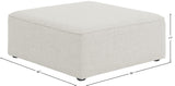 Cube Modular Ottoman with Elegant Linen Upholstery – Create Custom Seating Arrangements Effortlessly!