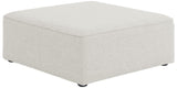 Cube Modular Ottoman with Elegant Linen Upholstery – Create Custom Seating Arrangements Effortlessly!