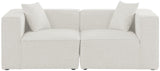 Cube Modular Sofa - Elegant Linen Textured Upholstery for Custom Comfort and Contemporary Style