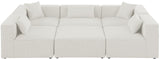 Cube Modular Sectional Sofa - Elegant Linen Textured Design for Customizable Comfort & Style