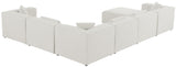 Cube Modular Sectional Sofa - Elegant Linen Textured Design for Customizable Comfort & Style