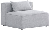 Cube Modular Armless Chair in Soft Cream - Stylish, Versatile Seating for Custom Configurations